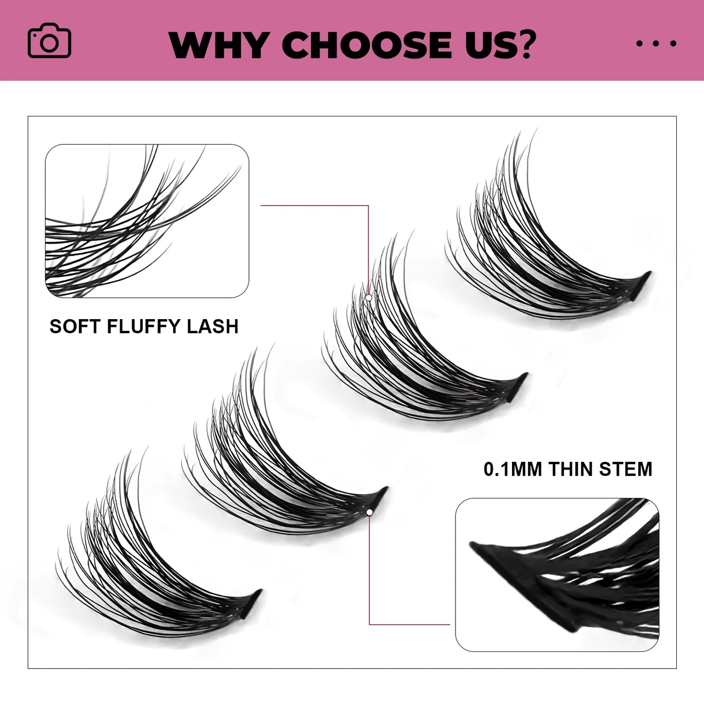 GROINNEYA Eyelashes 3 Style Mixed Fluffy Lash Clusters 8-16Mm Eyelashes Exctensions Natural Wispy Clusters Lashes Makeup