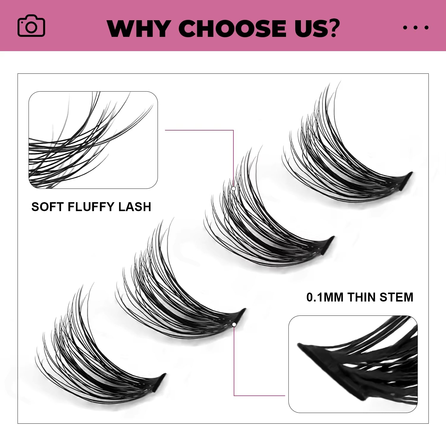 GROINNEYA Eyelashes 3 Style Mixed Fluffy Lash Clusters 8-16Mm Eyelashes Exctensions Natural Wispy Clusters Lashes Makeup
