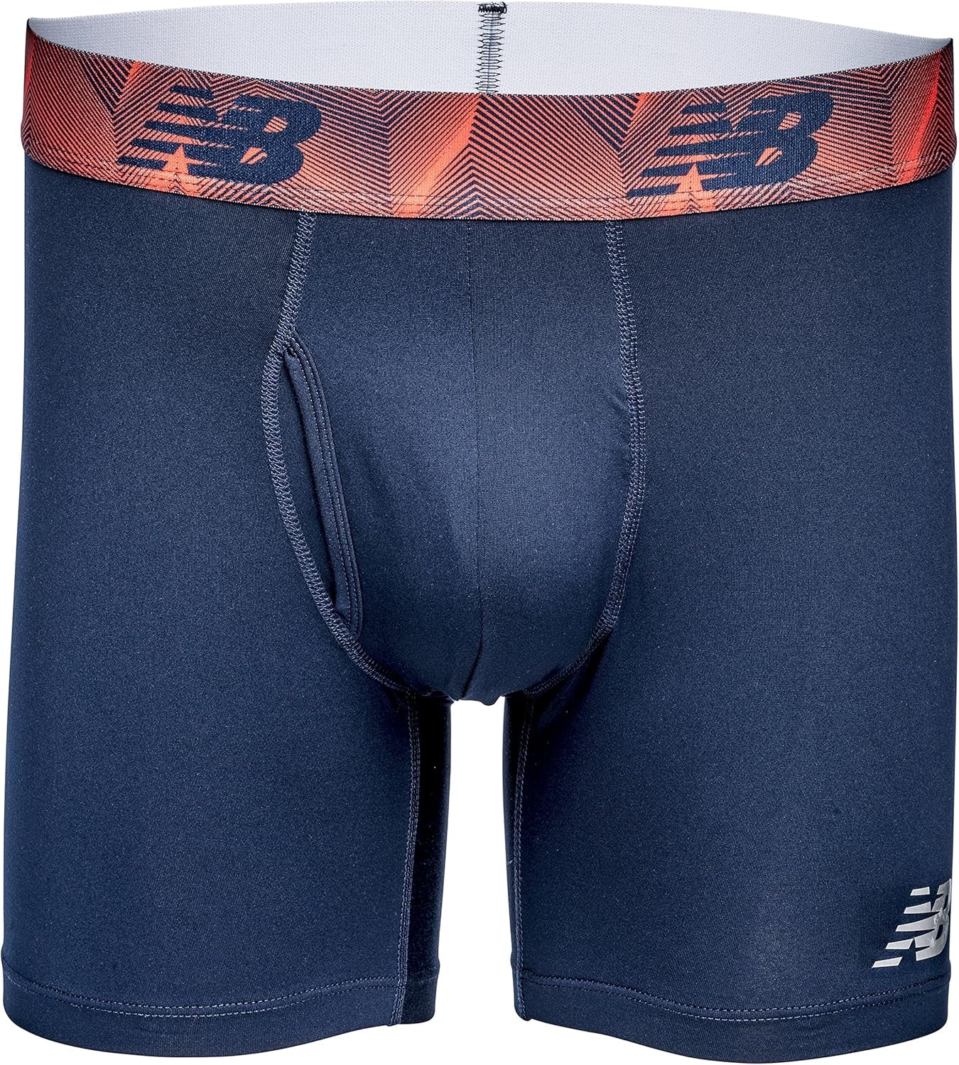 New Balance Men'S Performance Boxer Briefs with Fly, Breathable Stretch Underwear, Moisture Wicking, Soft Waistband (3 Pack)