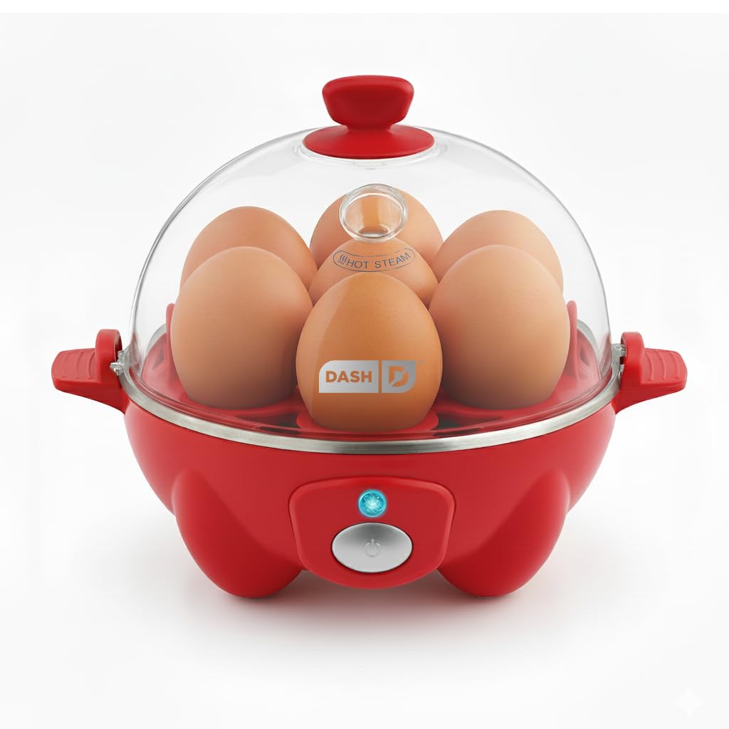 Dash Rapid Egg Cooker, 7 Hard Boiled Eggs, Aqua | Electric Egg Poacher