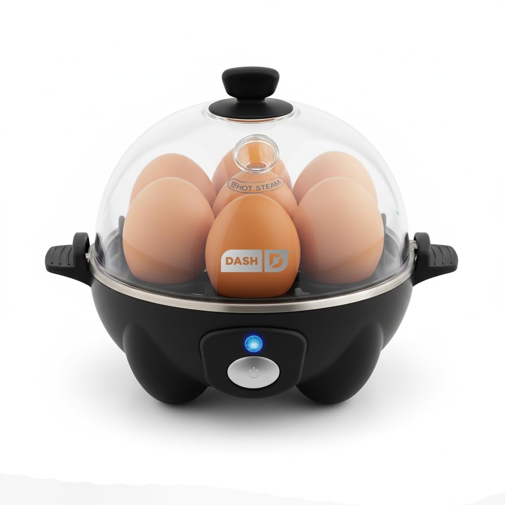 Dash Rapid Egg Cooker, 7 Hard Boiled Eggs, Aqua | Electric Egg Poacher
