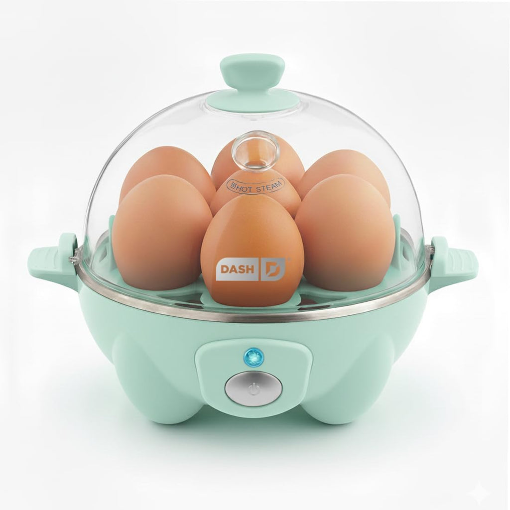 Dash Rapid Egg Cooker, 7 Hard Boiled Eggs, Aqua | Electric Egg Poacher