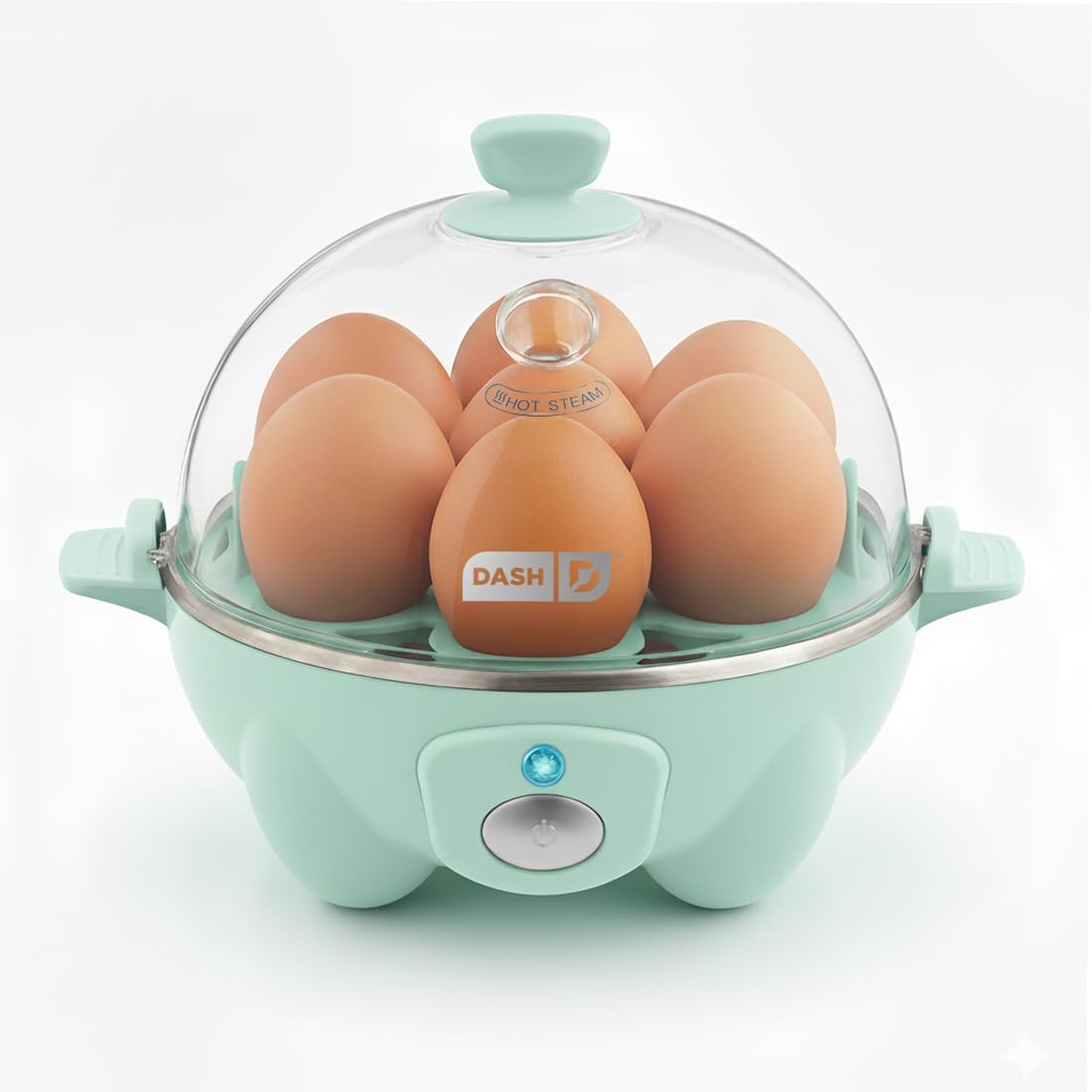 Dash Rapid Egg Cooker, 7 Hard Boiled Eggs, Aqua | Electric Egg Poacher
