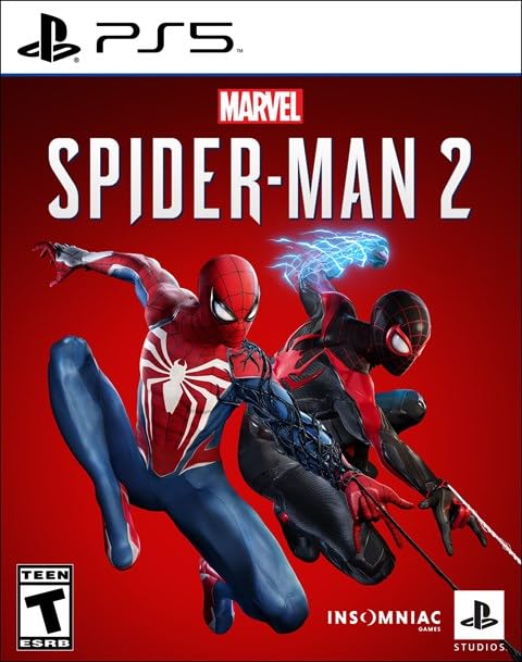 Sony PlayStation 5 Slim Upgraded 3TB Disc Edition Spider-Man 2 Bundle - White, Slim PS5 Upgraded 3TB Ultra Fast SSD Gaming Console Bundle with Wireless Controller and C-Gamers Controller Storage Case