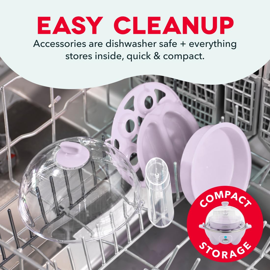 Dash Rapid Egg Cooker, 7 Hard Boiled Eggs, Aqua | Electric Egg Poacher