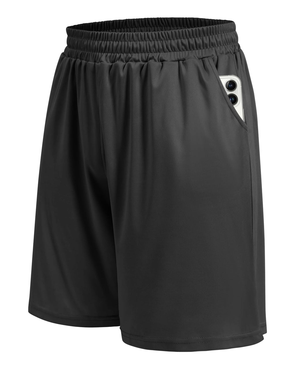 5 Pack Athletic Gym Mens Shorts - Workout Black Quick Dry Basketball Shorts | Running Fitness Clothing with Pockets for Casual Activewear,Soft Lightweight Breathable Elastic Waistband Sports Shorts