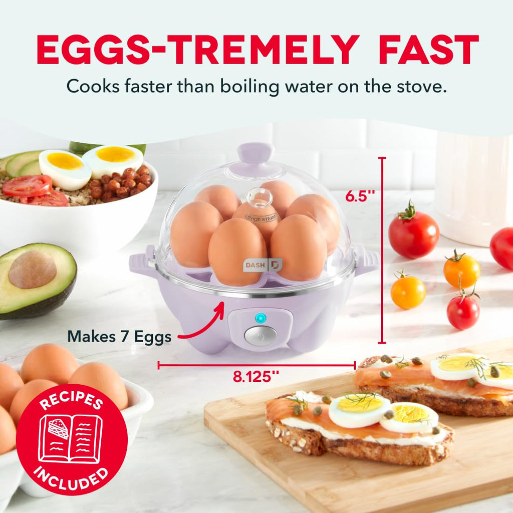 Dash Rapid Egg Cooker, 7 Hard Boiled Eggs, Aqua | Electric Egg Poacher