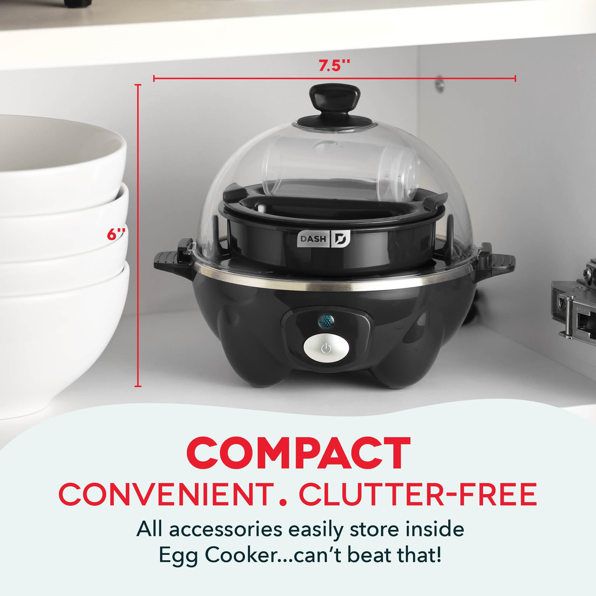 Dash Rapid Egg Cooker, 7 Hard Boiled Eggs, Aqua | Electric Egg Poacher
