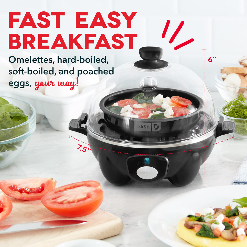 Dash Rapid Egg Cooker, 7 Hard Boiled Eggs, Aqua | Electric Egg Poacher