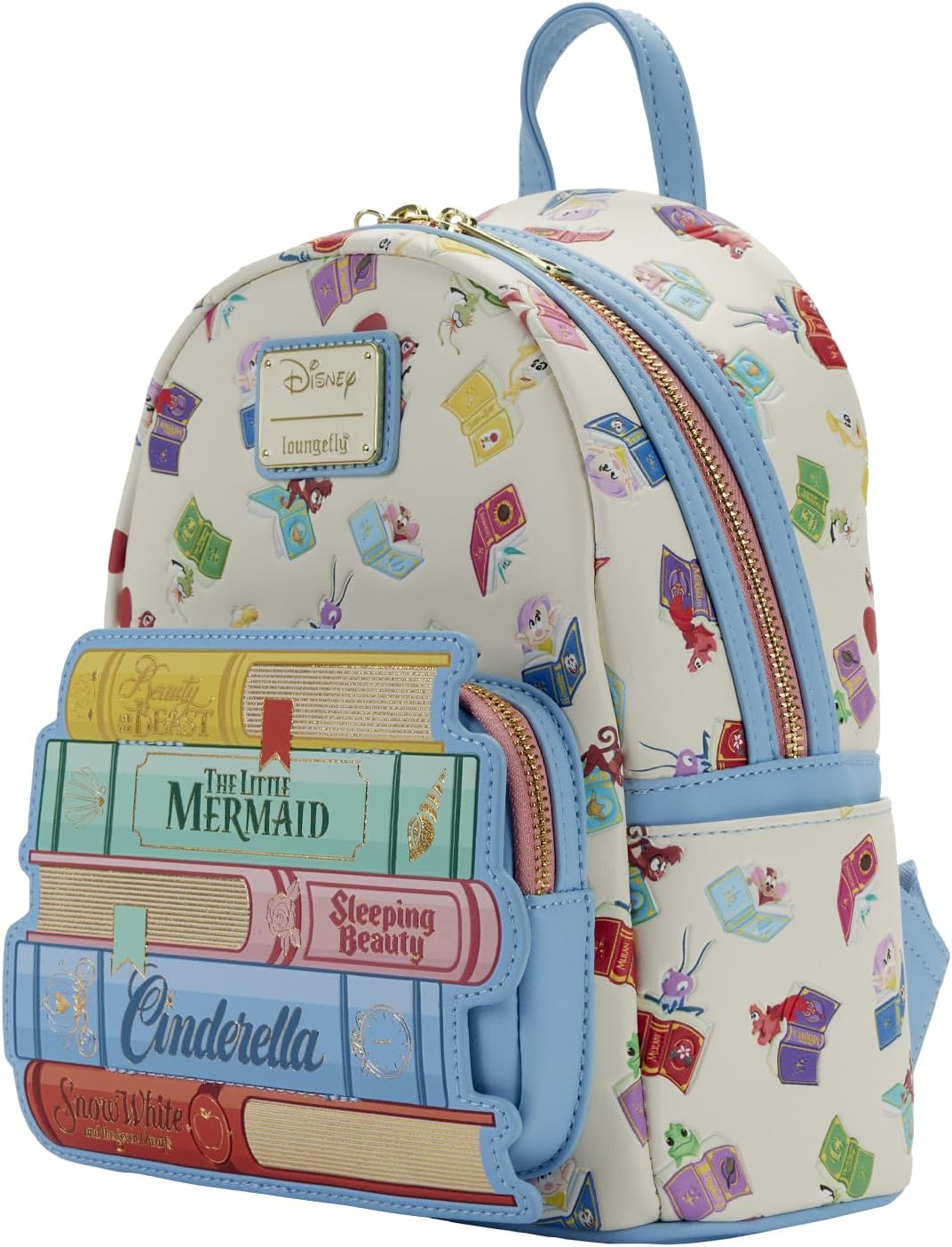 Loungefly Disney: Princess - Books Classics - Happily Ever After - Mini Backpack with Zipper Charm - Collectible Bags