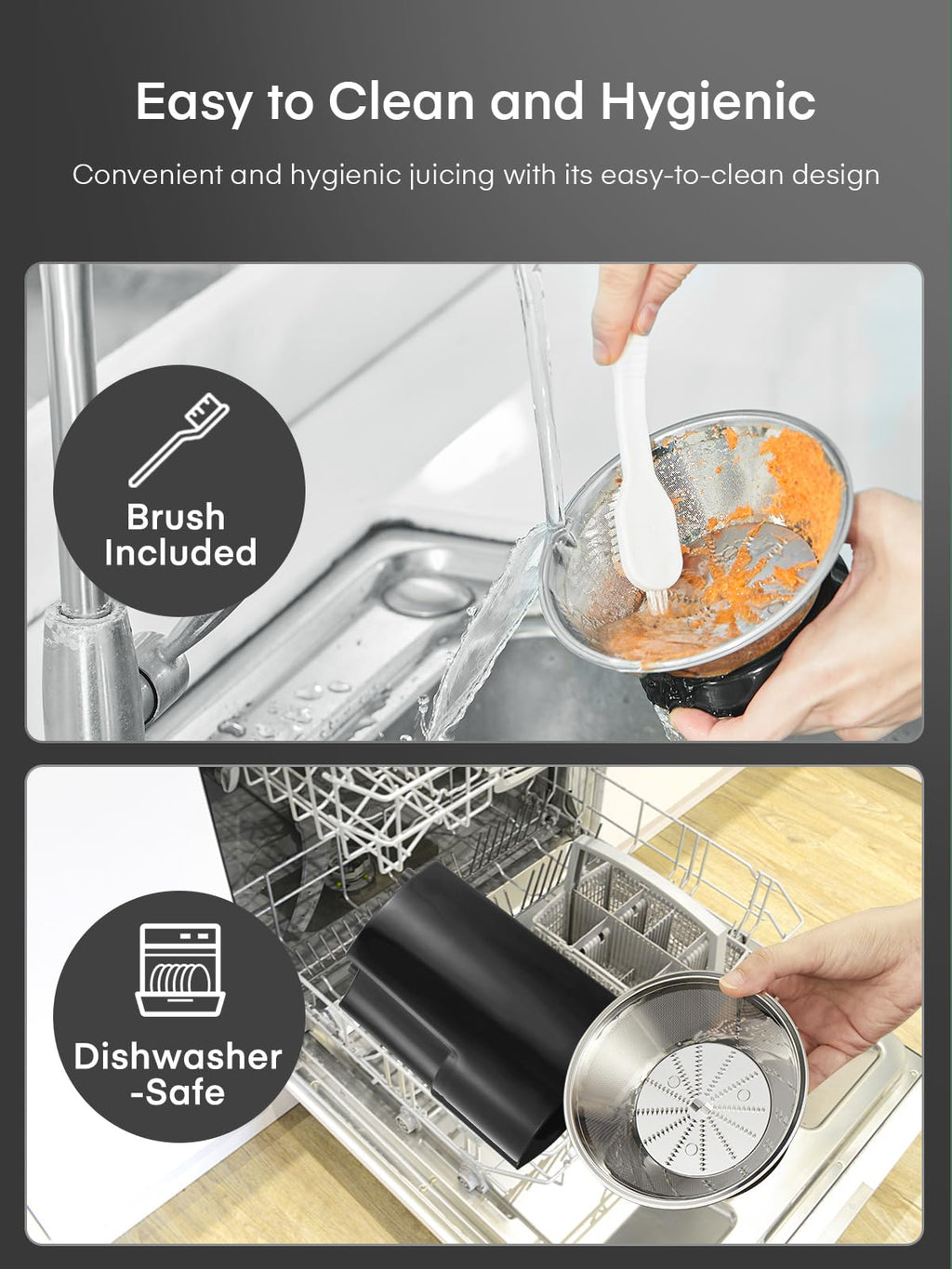 Juicer Machines, Juilist 3" Wide Mouth, Max 800W, 3-Speed 400W Easy-Clean