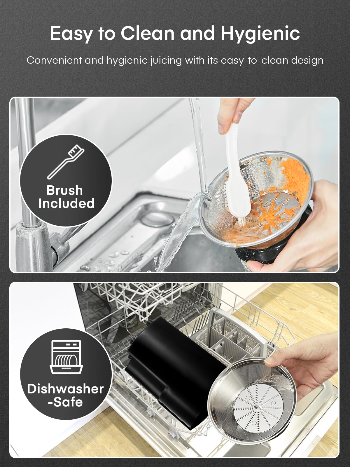 Juicer Machines, Juilist 3" Wide Mouth, Max 800W, 3-Speed 400W Easy-Clean