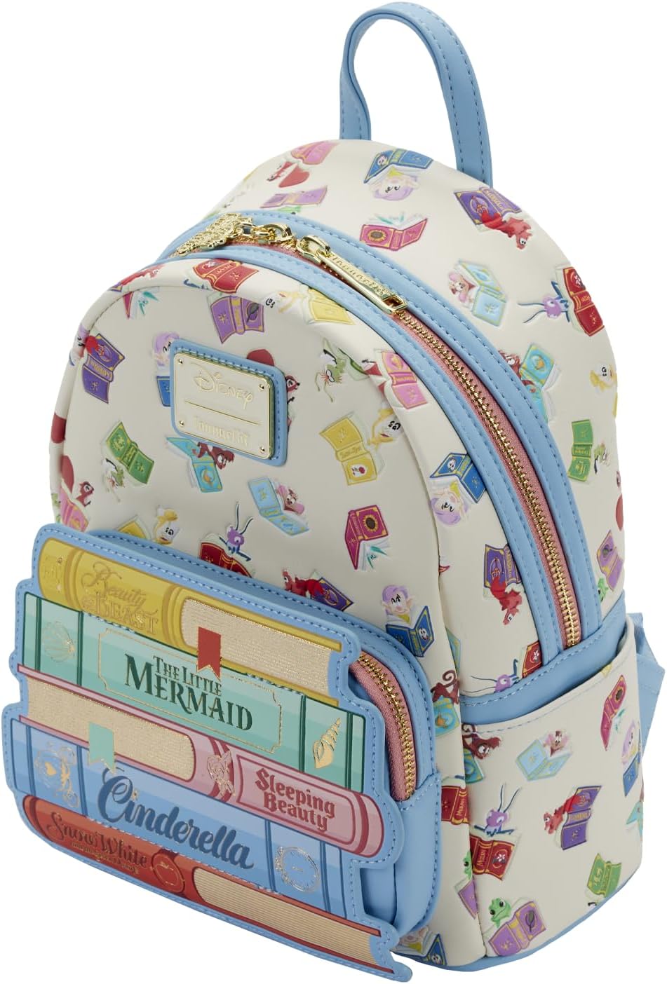 Loungefly Disney: Princess - Books Classics - Happily Ever After - Mini Backpack with Zipper Charm - Collectible Bags