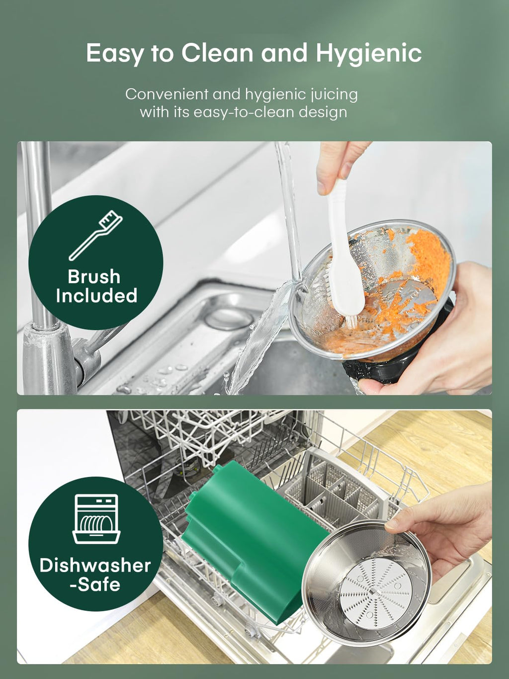Juicer Machines, Juilist 3" Wide Mouth, Max 800W, 3-Speed 400W Easy-Clean