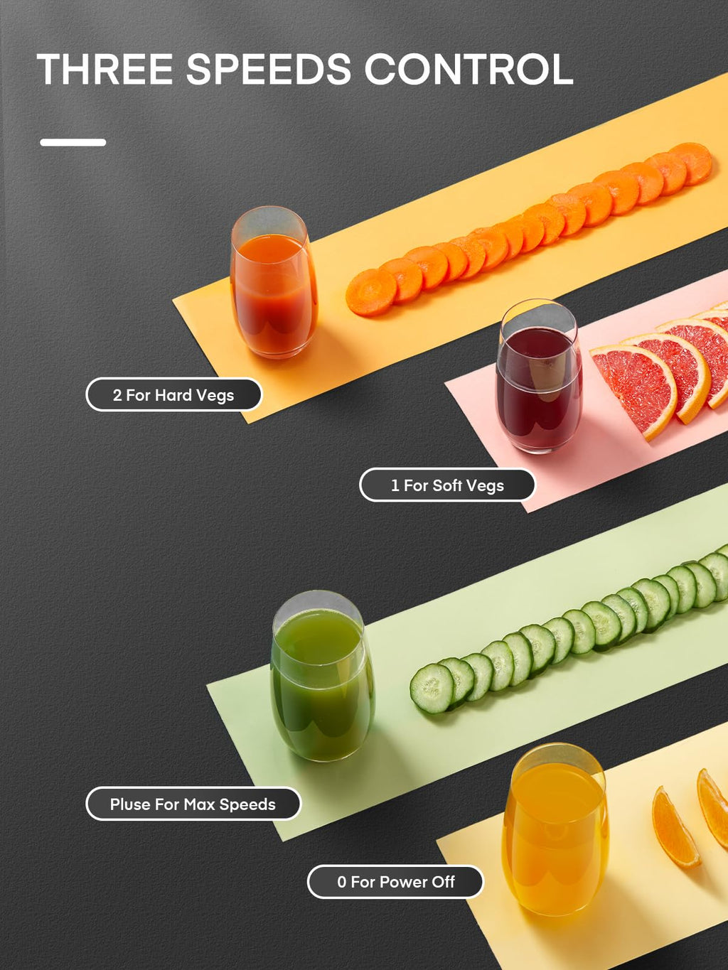 Juicer Machines, Juilist 3" Wide Mouth, Max 800W, 3-Speed 400W Easy-Clean