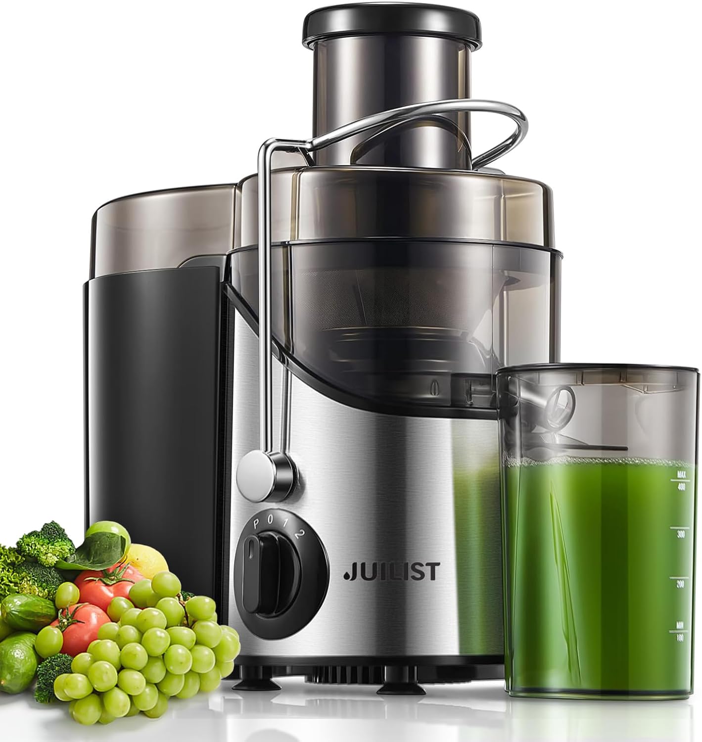 Juicer Machines, Juilist 3" Wide Mouth, Max 800W, 3-Speed 400W Easy-Clean