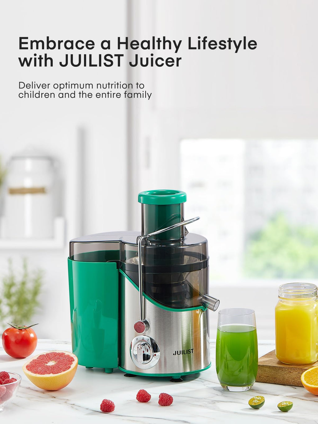 Juicer Machines, Juilist 3" Wide Mouth, Max 800W, 3-Speed 400W Easy-Clean