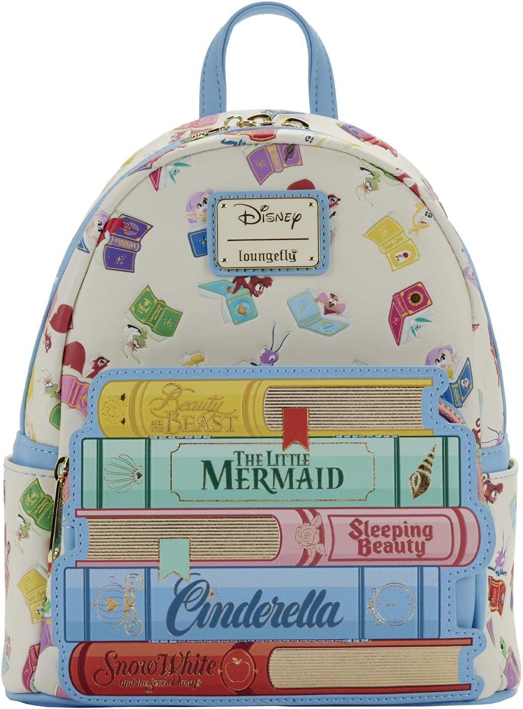 Loungefly Disney: Princess - Books Classics - Happily Ever After - Mini Backpack with Zipper Charm - Collectible Bags