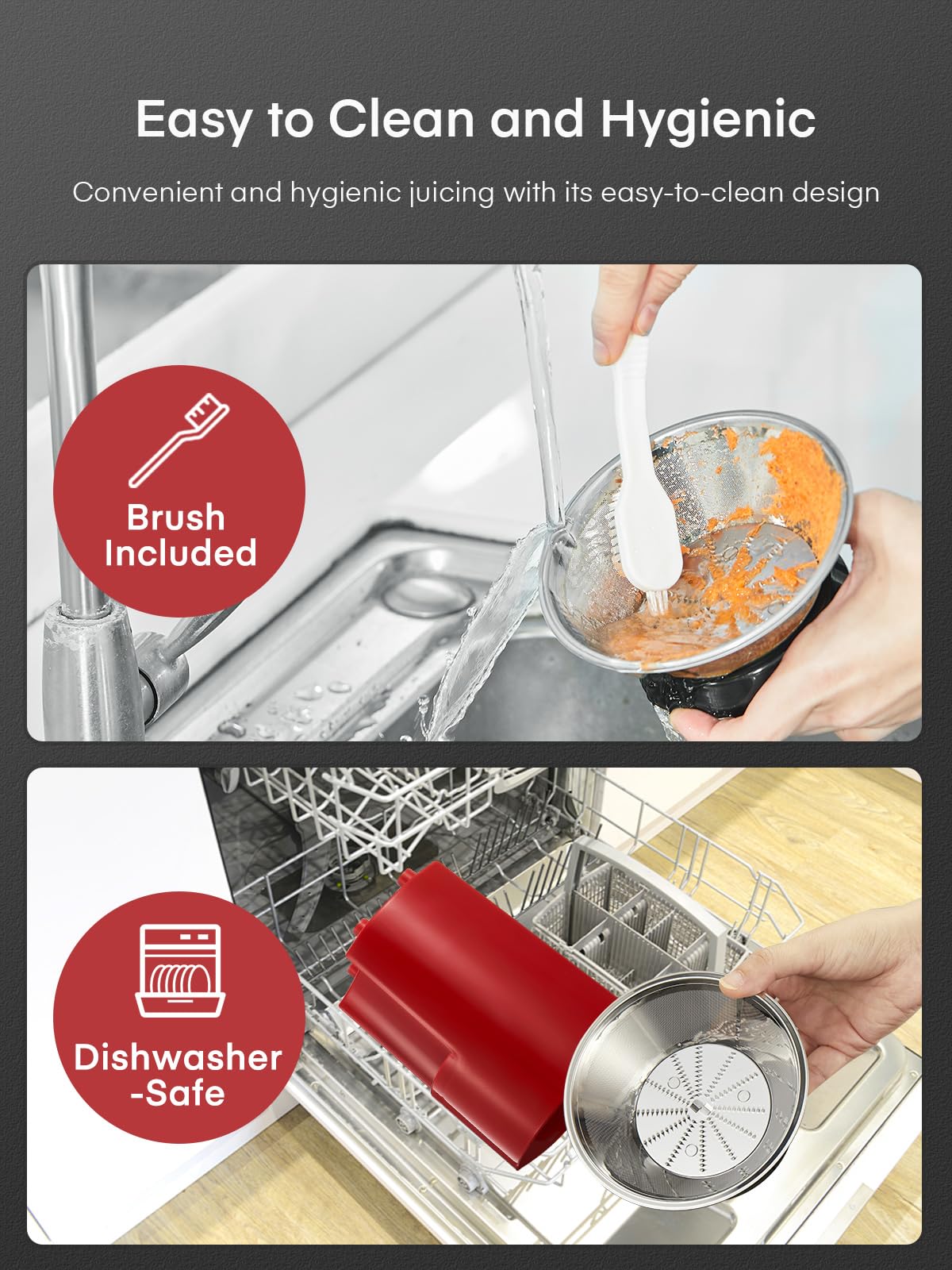 Juicer Machines, Juilist 3" Wide Mouth, Max 800W, 3-Speed 400W Easy-Clean