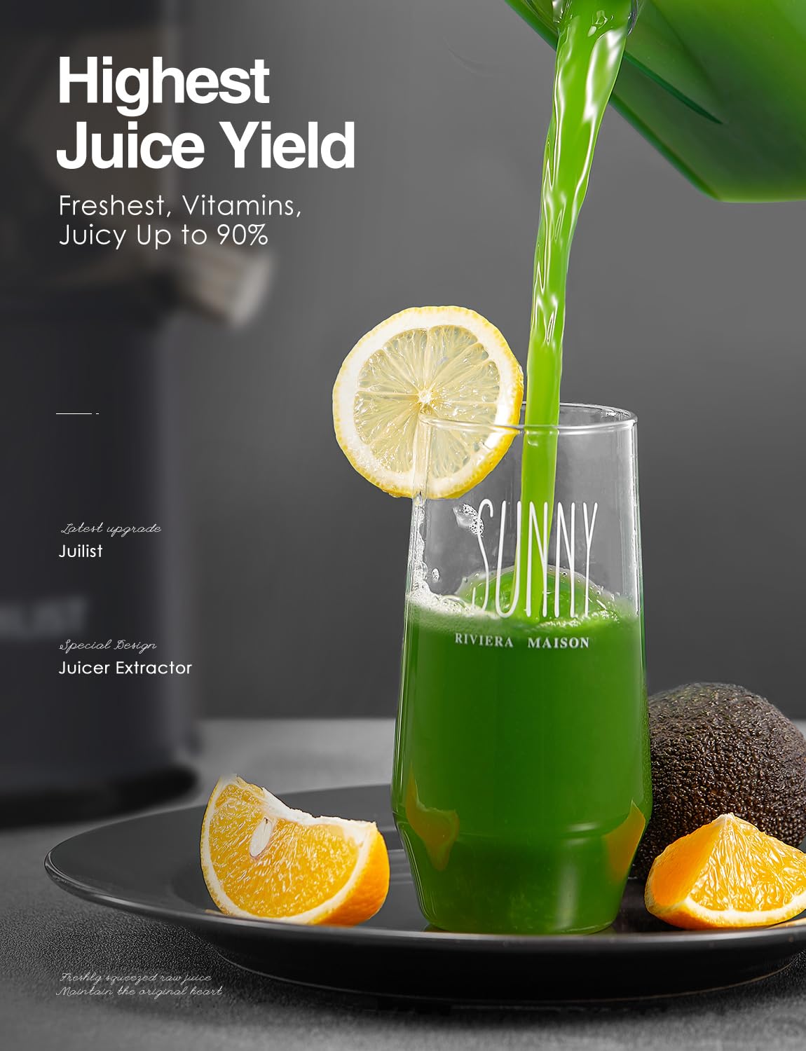 Juicer Machines, Juilist 3" Wide Mouth, Max 800W, 3-Speed 400W Easy-Clean