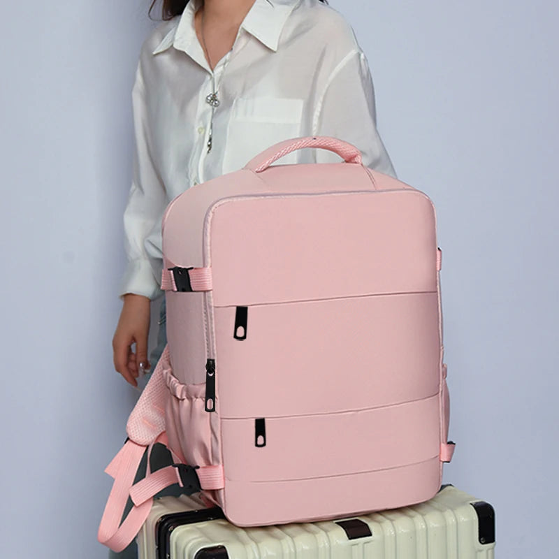 Everyday Versatile Water-Resistant Laptop Backpack Trendy Unisex Design, Side Pockets for Water Bottle and Small Accessories