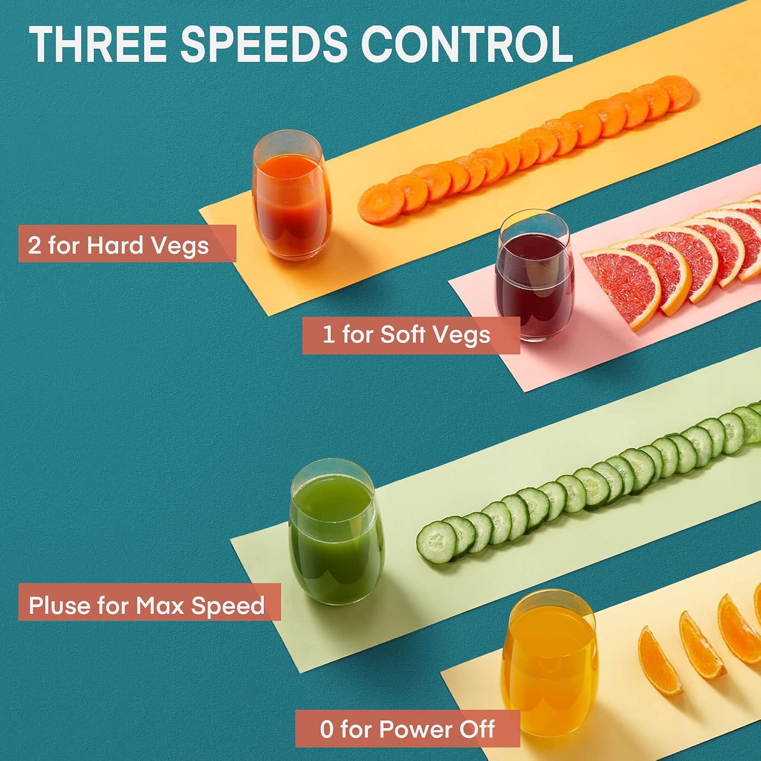 Juicer Machines, Juilist 3" Wide Mouth, Max 800W, 3-Speed 400W Easy-Clean