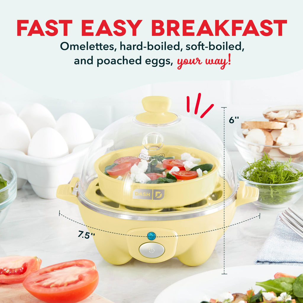 Dash Rapid Egg Cooker, 7 Hard Boiled Eggs, Aqua | Electric Egg Poacher