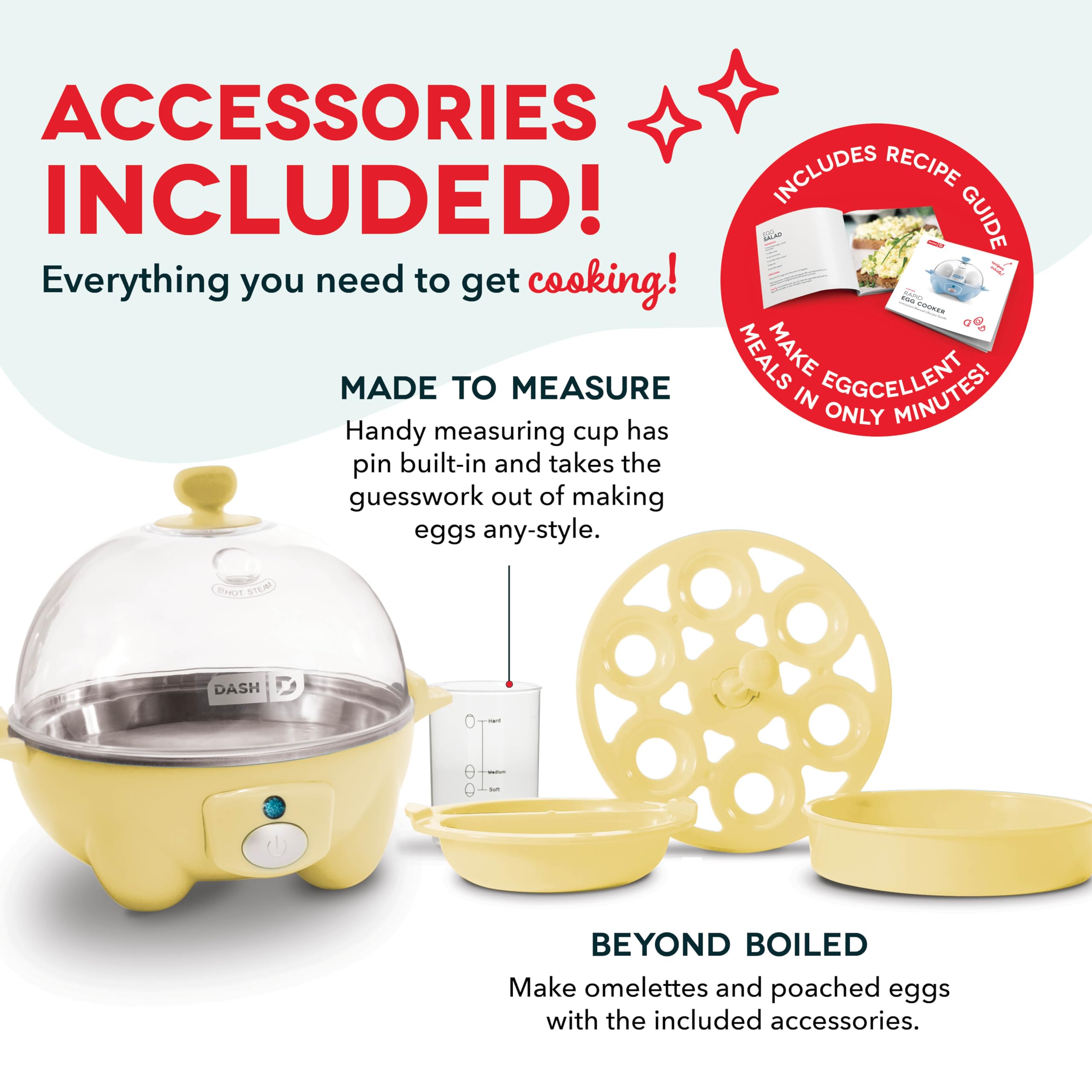Dash Rapid Egg Cooker, 7 Hard Boiled Eggs, Aqua | Electric Egg Poacher