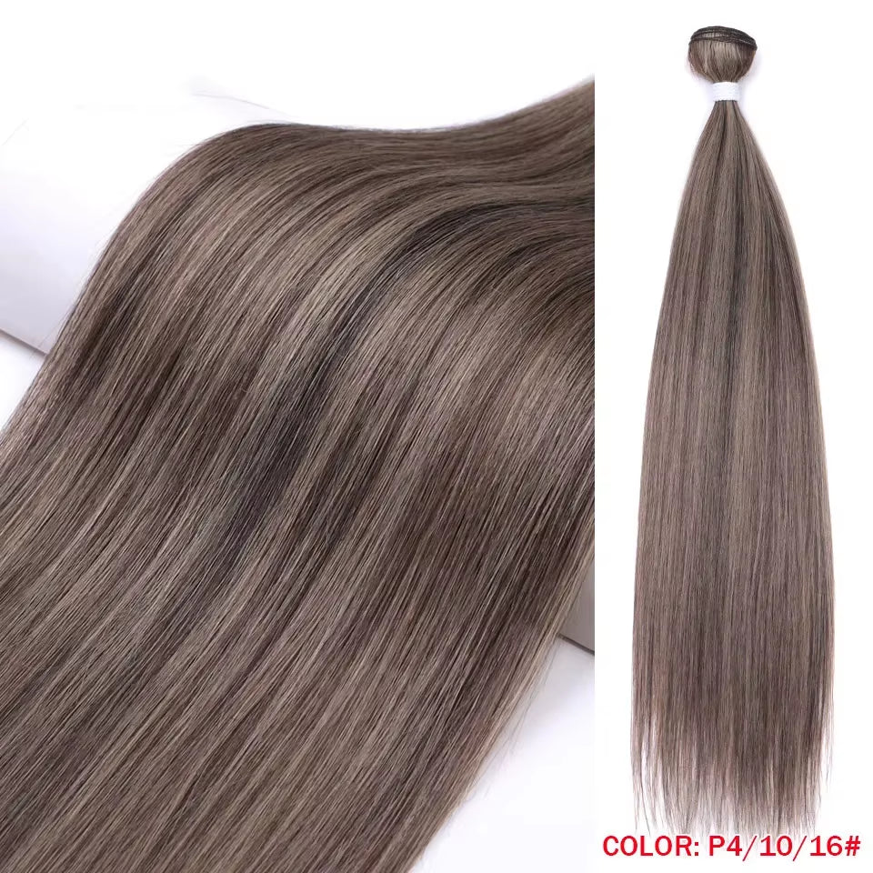 Straight Hair Bundles Salon Natural Hair Extensions Fake Fibers Super Long Synthetic Yaki Straight Hair Weaving Full to End
